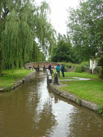 The hard working crew at peaceful Hoo Mill Lock